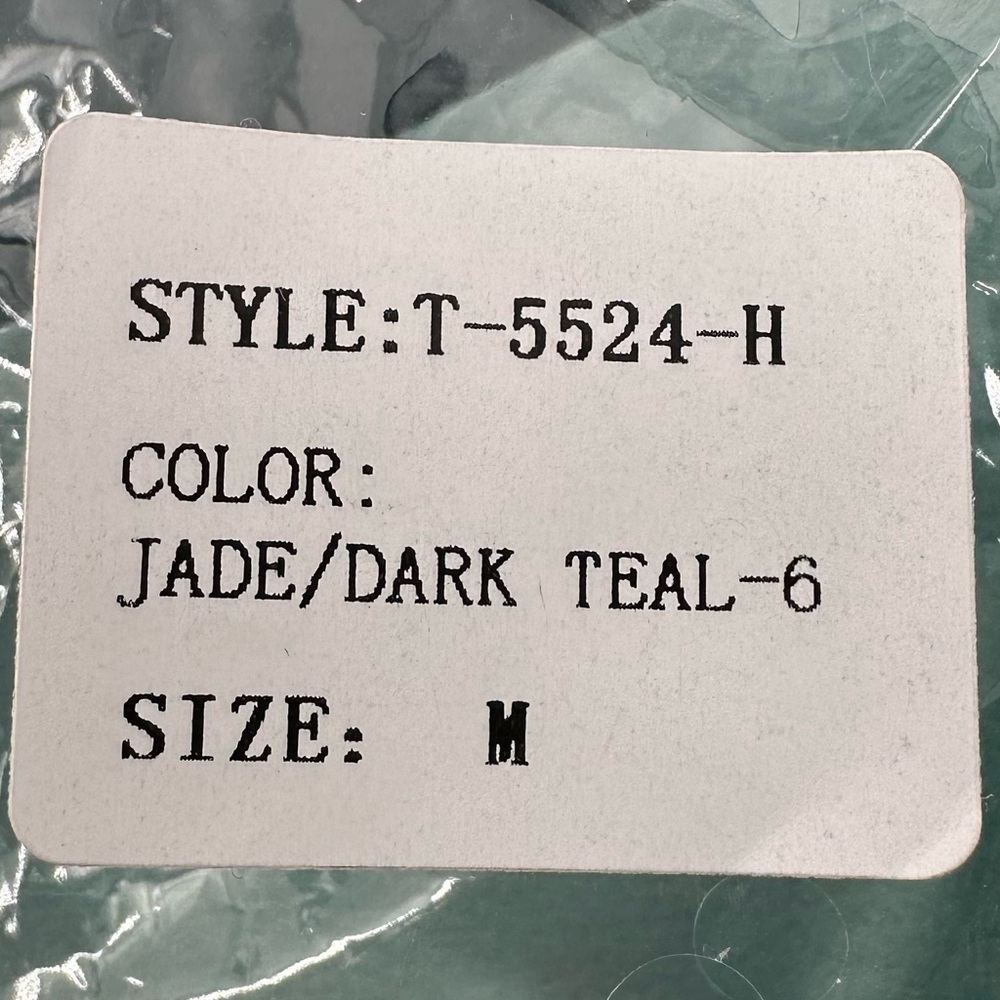 Strut & Bolt Women’s M Jade and Dark Teal Faux Wrap BodySuit Blouse NWT Long Slv - Picture 9 of 14